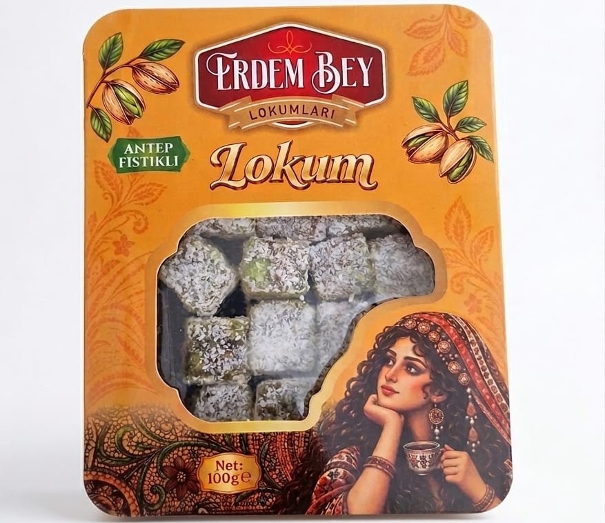 Limon Aromalı Çifte Kavrulmuş Lokum - Erdem Bey Lokumları