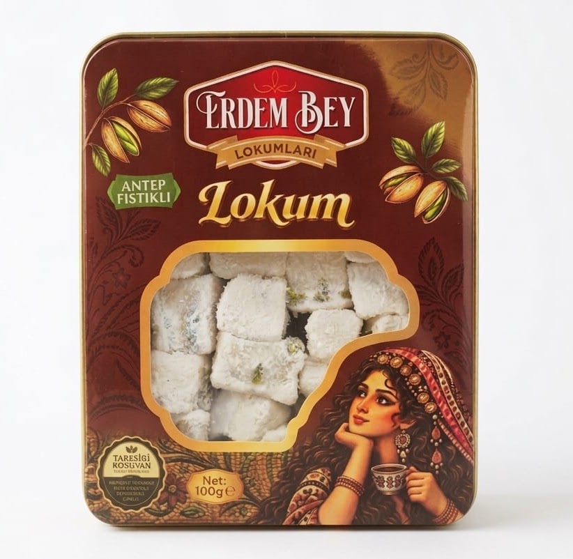 Süt Aromalı Çifte Kavrulmuş Lokum - Erdem Bey Lokumları